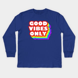 Good Vibes Design Kids Long Sleeve T-Shirt